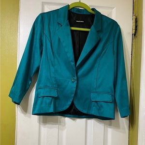 Wearever Teal Green Large Fitted Blazer